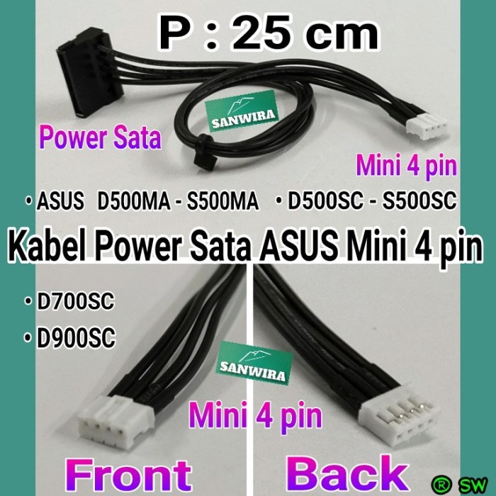 Terlaris Kabel Power Sata Asus Mini 4 Pin