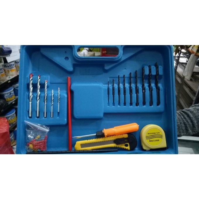 Mesin Bor Listrik Modern Set Plus Mata Bor / Bor Koper 13Mm /
