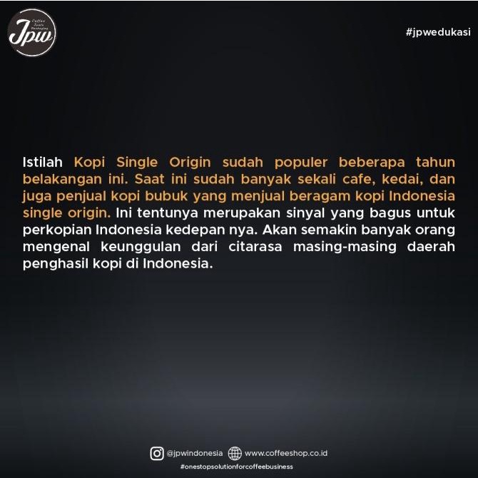 

Jpw Coffee Kopi Bali Kintamani 1 Kg Roasted - Specialty Grade Coffee