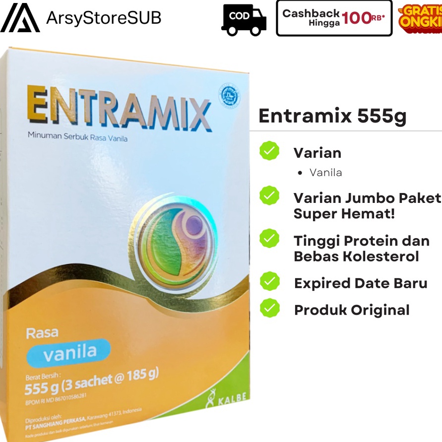 

Termurah dan terbaik ENTRAMIX 555 g Kemasan Hemat! 