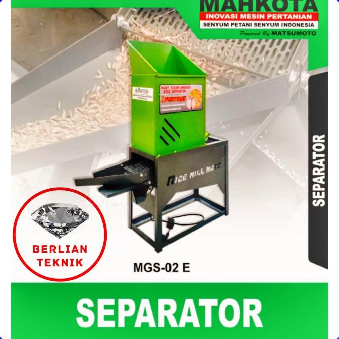 Vibrating Separator Mesin Pemisah Beras Gabah Biji Mahkota MGS 02 E