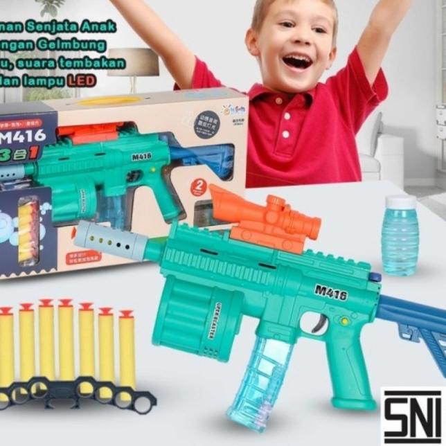 Mainan Tembakan Bubble Water Gel - Mainan Tembakan 3 In 1 M416