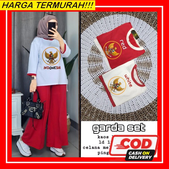 Promo Merdeka Setelan Training Anak Perempuan Dewasa Bj Snam Cewek Baju Merah Putih Wanita Bj Merput