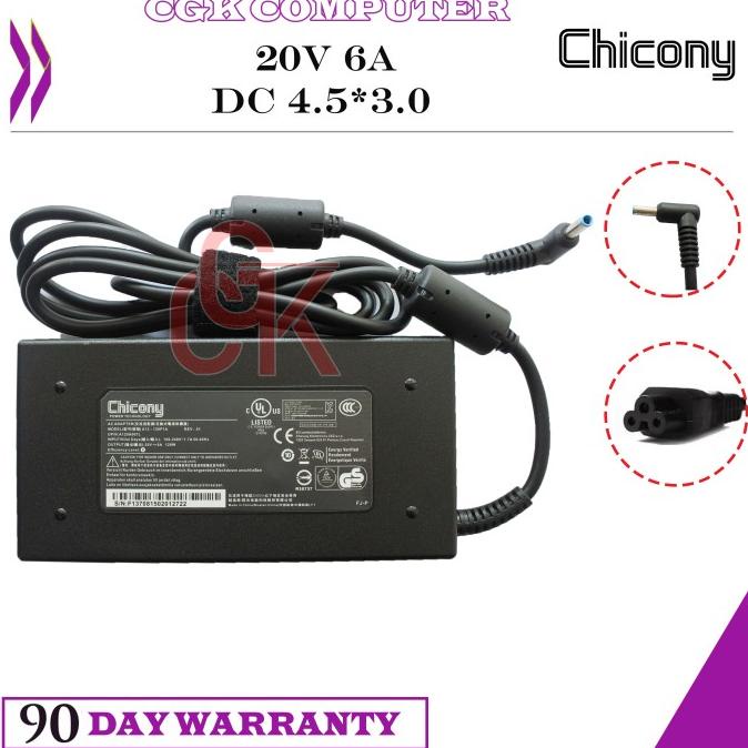 Adaptor Charger Laptop CHICONY A12-120P1A MSI GF63 thin 10UC 20V 6A