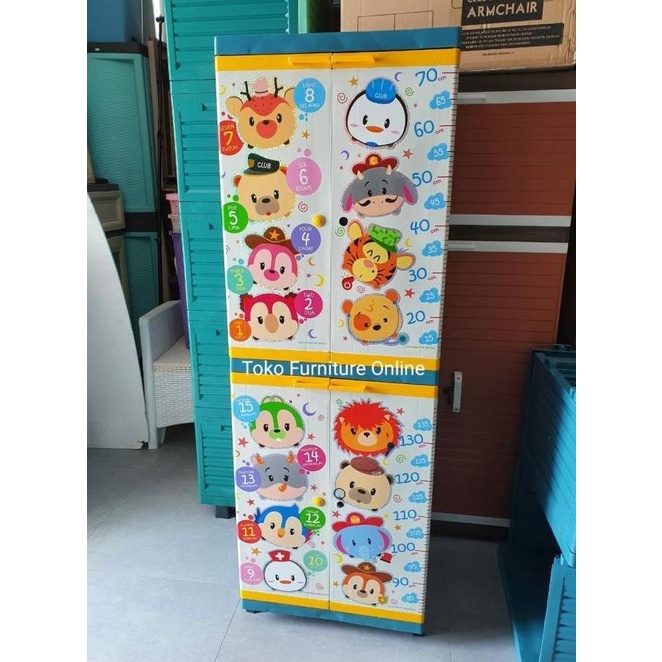 Termurah Lemari Plastik Pakaian Anak Kartun Motif Club Printing Alvarodominic88