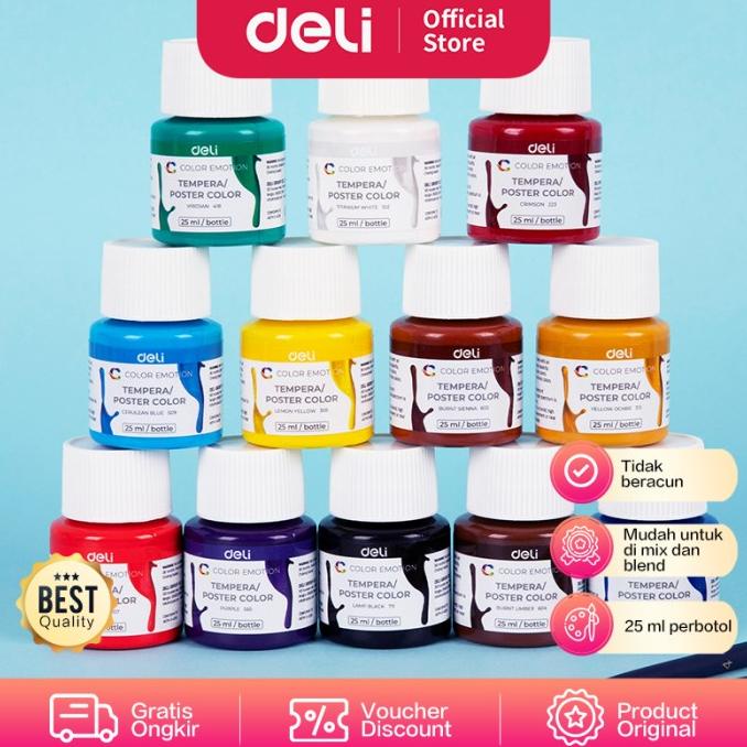 

Deli Gouache / Cat Poster Warna 25Ml Mudah Di Blend Non Toxic Ec14-12