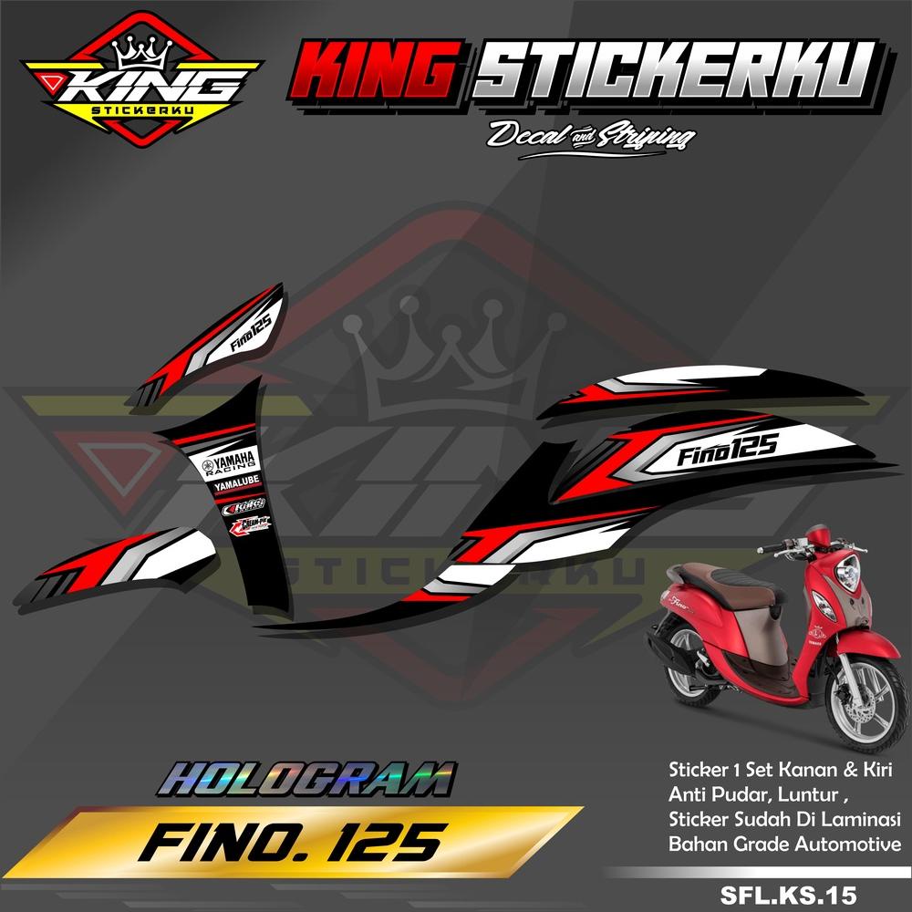 Update Stiker Fino 125 / Grande - Sticker Striping Aksesoris Motor Fino 125 Desain Racing. Ks.015 Sp