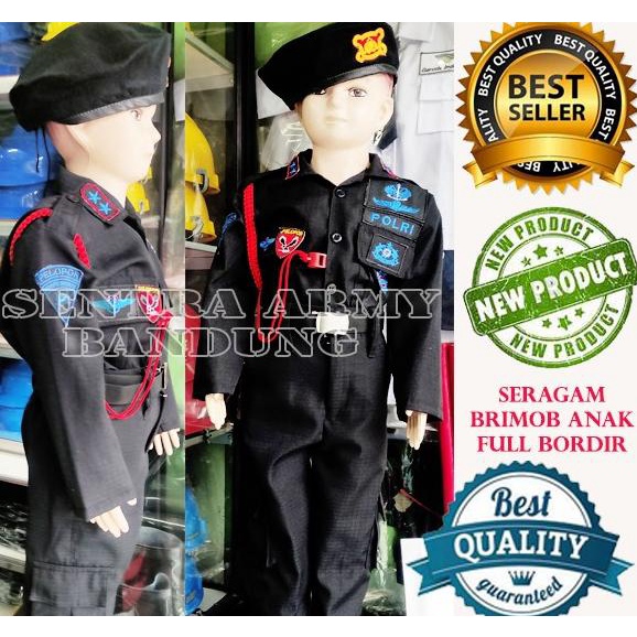 SERAGAM PDL BRIMOB ANAK BAJU POLISI BRIMOB KOSTUM KARNAVAL ANAK MURAH