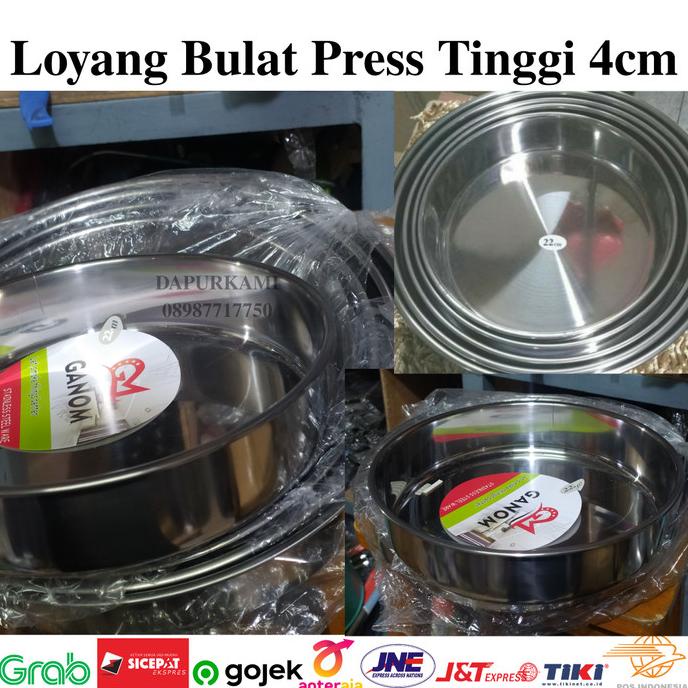 Sale Loyang Kue Bolu Bulat Stenlis Stainless Steel Isi 5Pcs