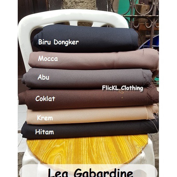 Laris Bahan Kain Jeans Denim Lea Gabardine  Permanent Press Celana Formil Formal Ready