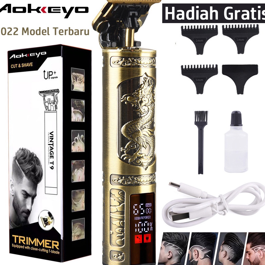 Penawaran Terbaik AOKEYO Alat Cukur Rambut Elektrik Mesin Potong Rambut Hair Clipper Alat Potong Ram