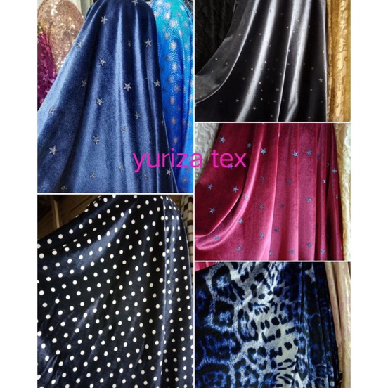 Produk Terbaik kain/bahan bludru Velvet motif premium