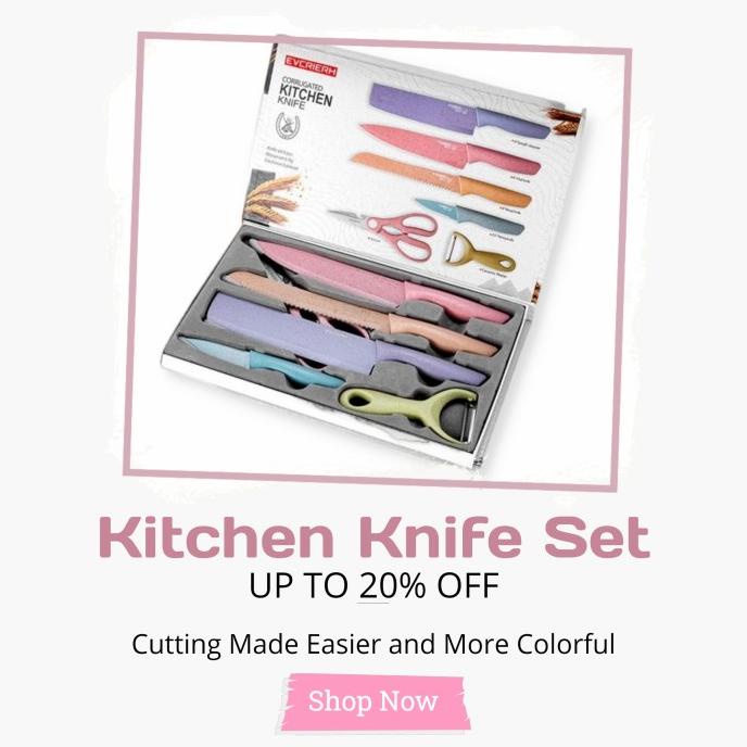 Evcriverh Knife Set | Pisau Set Evcrierh | Set Pisau Jerami Colorful Limited Edition