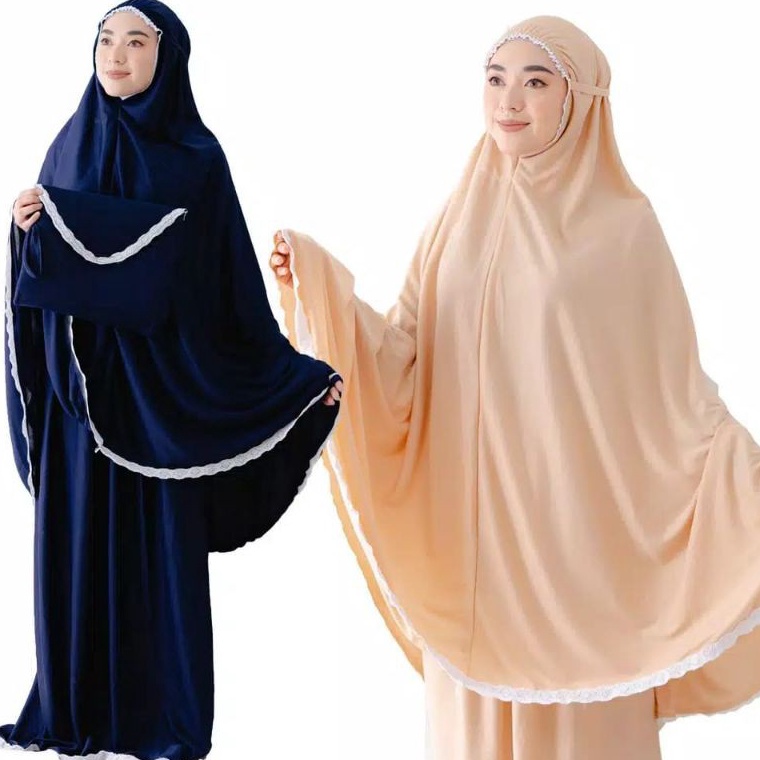 Now Mall MUKENA AMPLOP Renda Premium Mukenah Dewasa JUMBO Hyget Polos All Siza Free Tas Traveling ZP