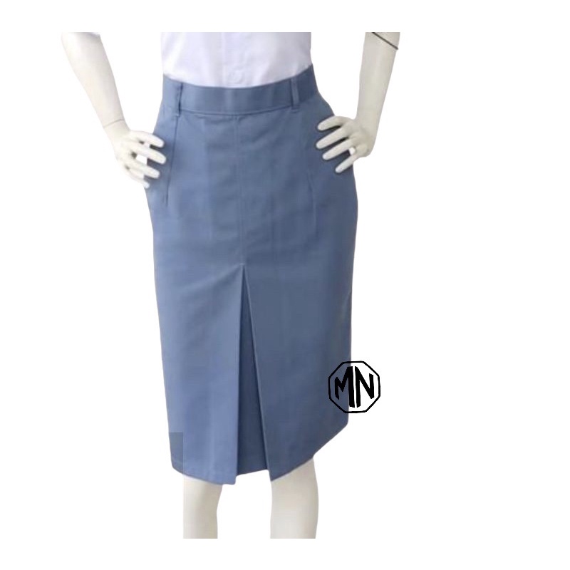 Rok SPAN SMA Abu Abu Pendek Belah 1 Famatex Asli Size Jumbo