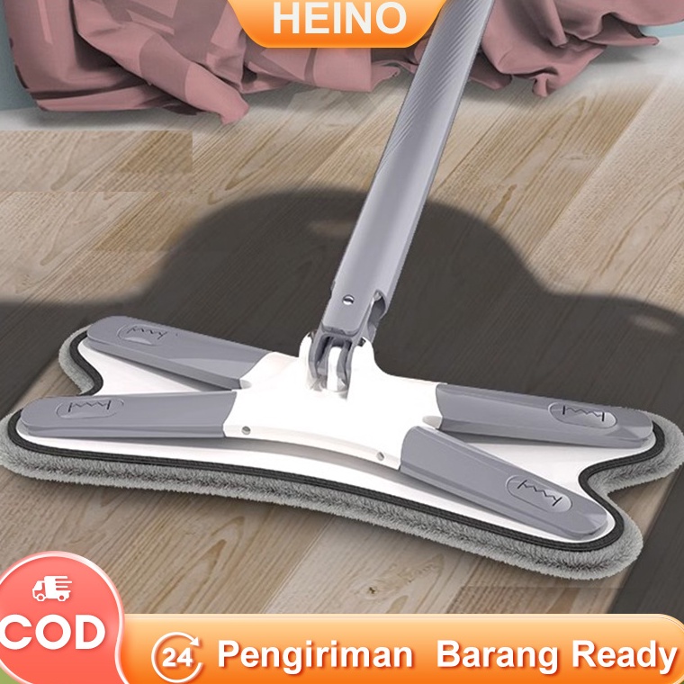 ￣ Ri X pel mop pel magic mop Alat Pel Lantai Flexible Peras Otomatis rotary mop pel putar 360 X-shap