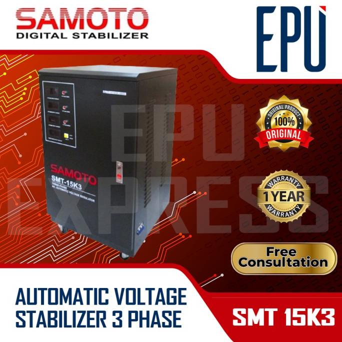 Stabilizer Samoto stabiliser 15KVA 3 Phase Fase Stavol Listrik SMT AVR