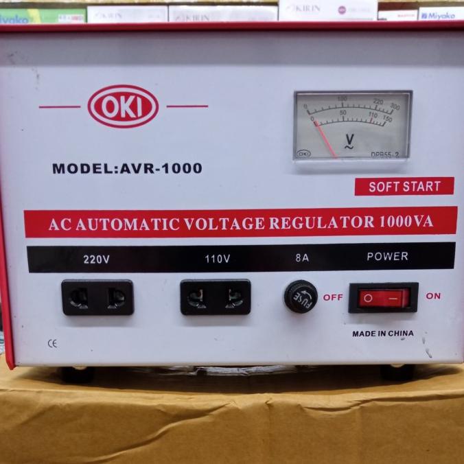 OKI AVR-1000 Stabilizer/AC AUTOMATIC VOLTAGE REGULATOR 1000W TEMBAGA