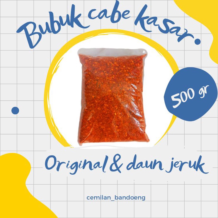 

Terlaris cabe kasar hot jeletot original dan aroma daun jeruk 500gr Baru