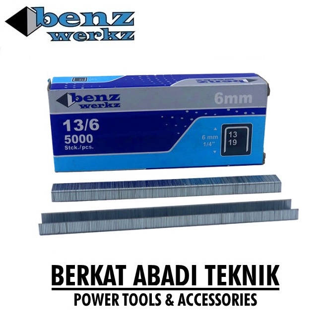 

BENZ 13/6 Isi Mesin Staples Paku Tembak U Mata Nailer Gun Jok Motor Sofa 47