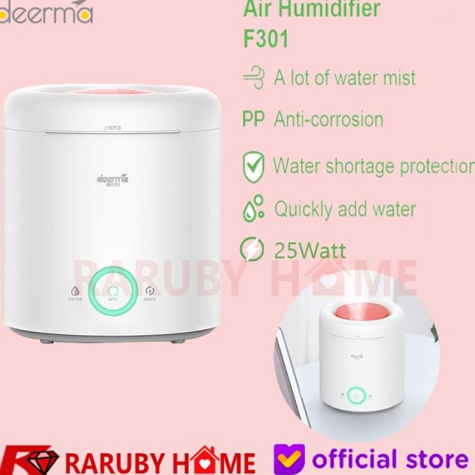 TERBARU  DEERMA F301 MUTE AIR HUMIDIFIER DIFUSSER PELEMBAB UDARA HOME OFFICE PALING DICARI
