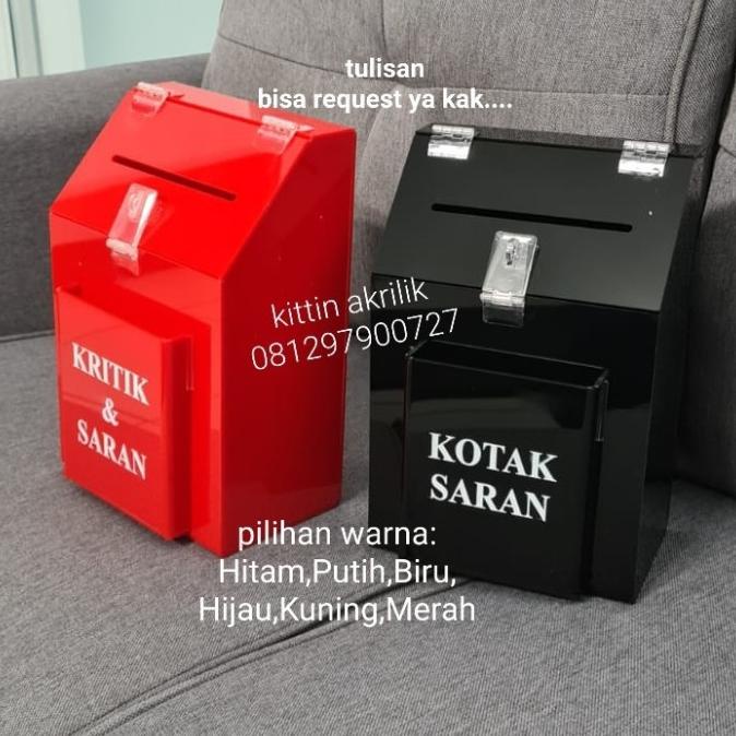 

Terbaru Acrylic Kotak Saran / Kritik & Saran (017 Warna)