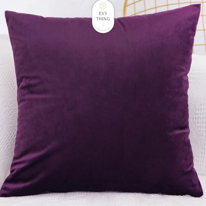 Sale 6.6 Evything Sarung Bantal Sofa Bludru Velvet Mewah Premium Impor 40X40Cm