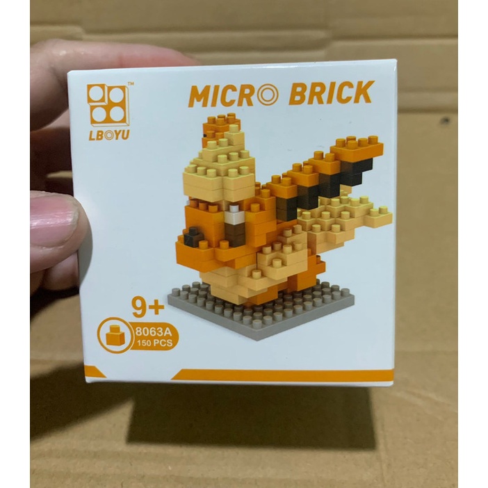 Mainan Balok Pokemon Flareon figure puzzle balok susun puzzle