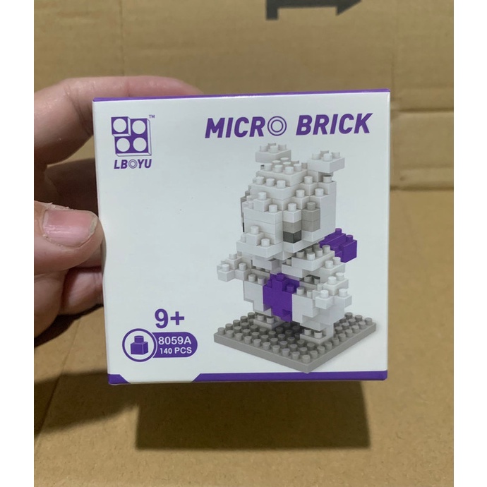 Mainan Balok Pokemon Newtwo figure puzzle balok susun puzzle