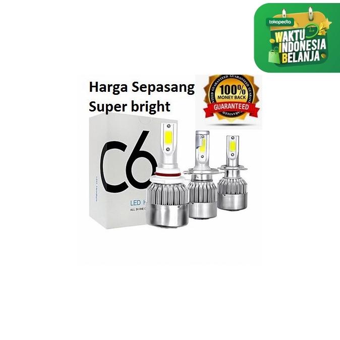 LAMPU LED MOBIL C6 H11 HB3 HB4 H7 ISI 2PC