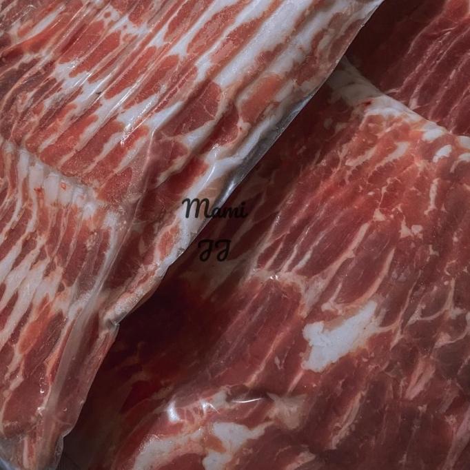 

Pork Belly slice samgyeopsal korean 2mm 500gr