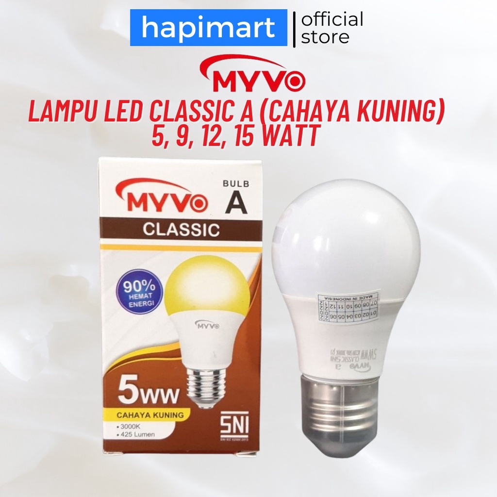 Lampu LED Myvo  Classic A /Myvo Classic Bulb Kuning