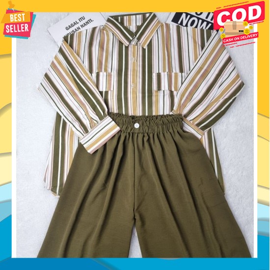 Setelan One Set Wanita Pakaian Perempuan Dewasa Stelan Cewek Baju Kurung Melayu Malaysia Lengan Panj