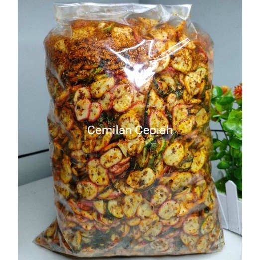 

12.12 Flash Sale SEBLAK KERUPUK BAWANG/ KERUPUK KEMPLANG PEDAS DAUN JERUK 1 KG grosir