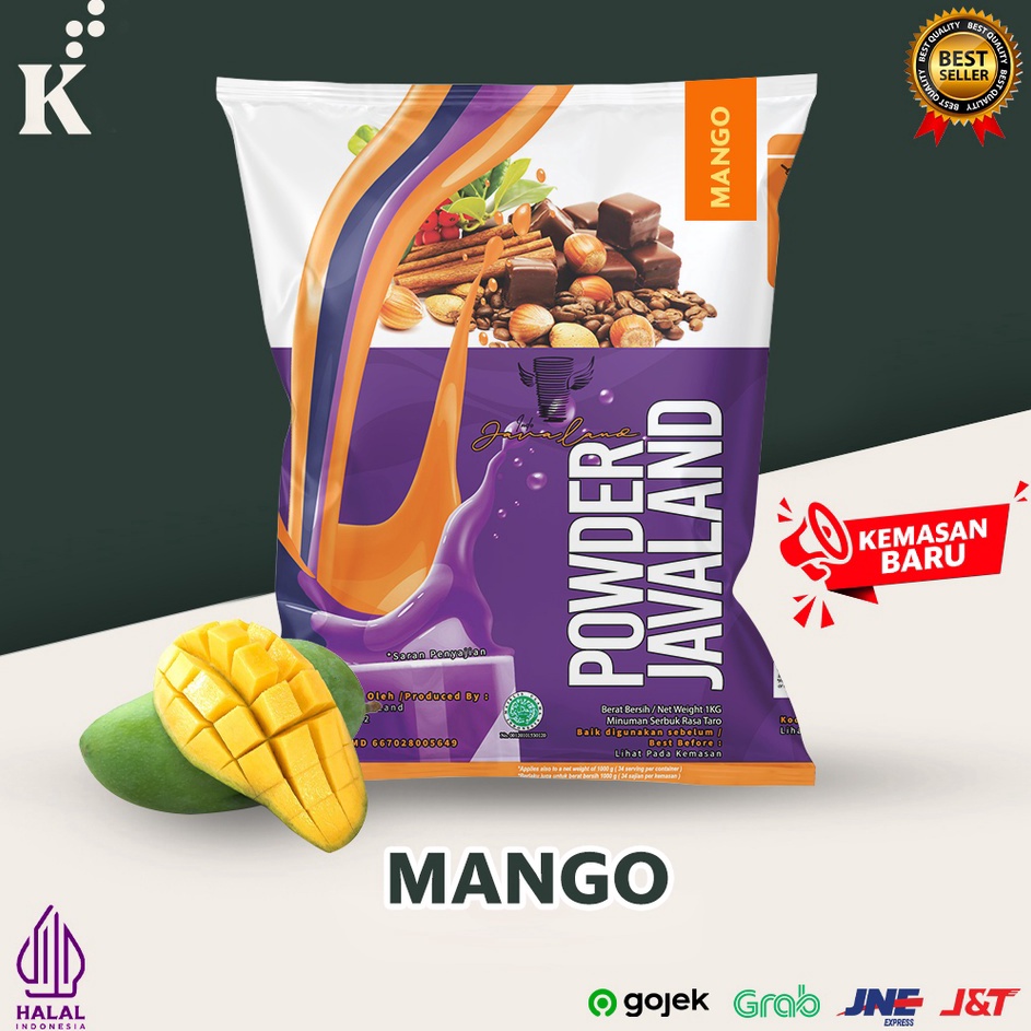

BISA ✨COD✨ Bubuk Minuman Bubble Powder Drink Mangga / Mango ORIGINAL Javaland 1kg grosir
