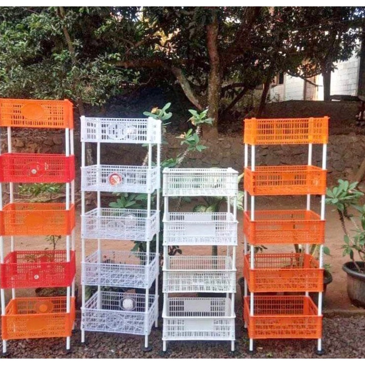 ➚➹✲ RAK ETALASE WARUNG Rak Warung Rak Keranjang Susun Keranjang Warung Rak Penyimpanan Barang Terlak