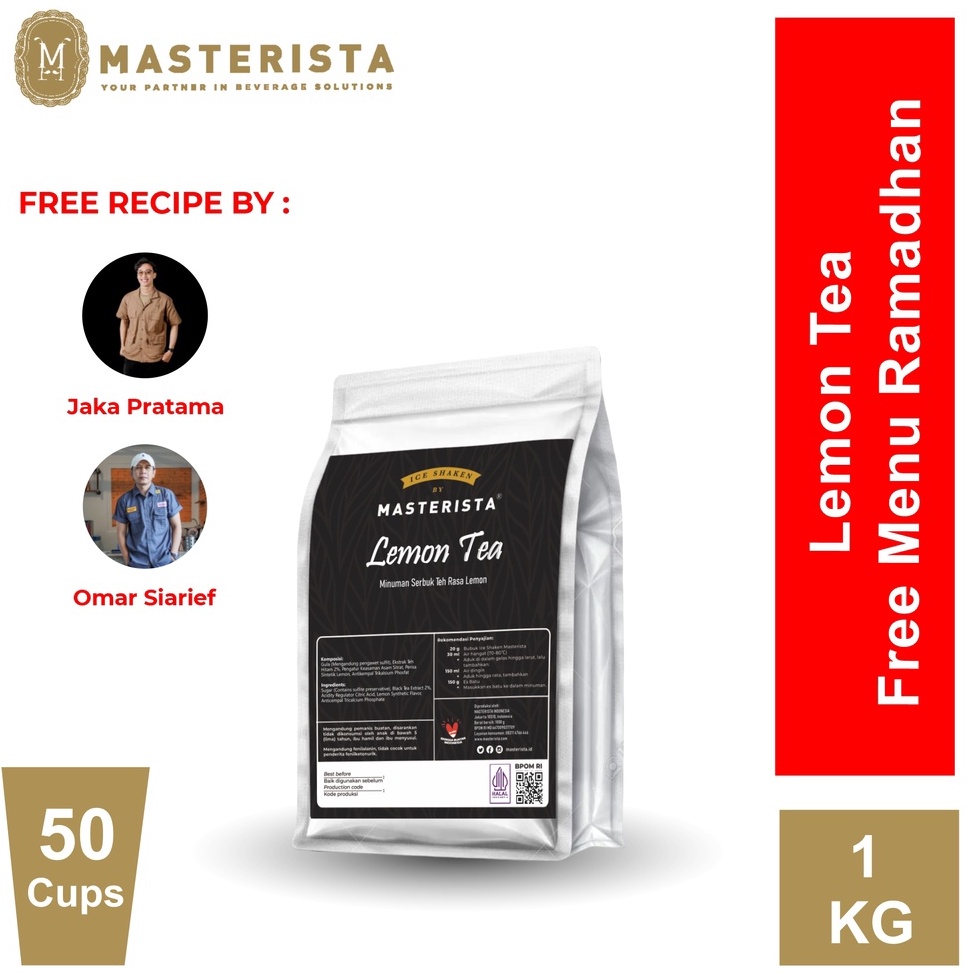 

12.12 Promo Brand Bubuk Minuman Masterista Lemon Tea 1kg / Bubuk Minuman Rasa Lemon / Bubuk Lemon Tea 