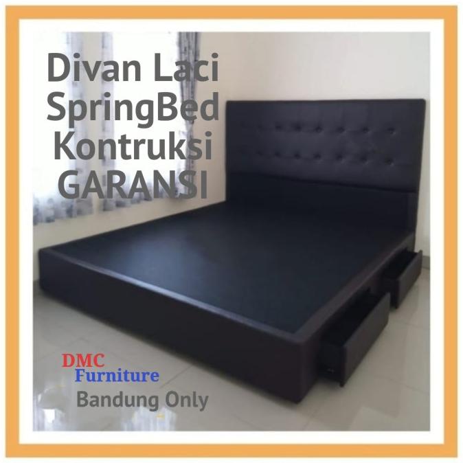 Promo Dipan Divan Laci Kasur Springbed Full Sandaran 160 X200 Bandung Bestq