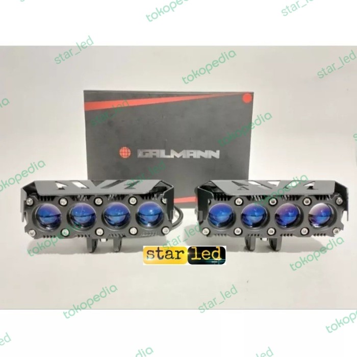 Lampu Sorot Sql 4 Mata Galman Mini Proji Devil Eyes Red & Ice Blue