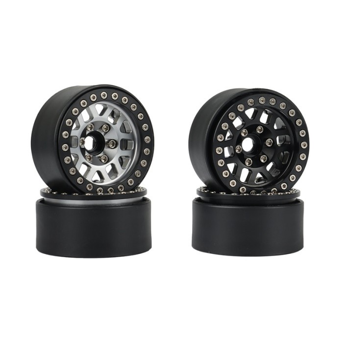 4Pcs Velg Metal Beadlock 1.9 Inch Rc 1/10 Axial Scx10 Rc4Wd Trx4 D110