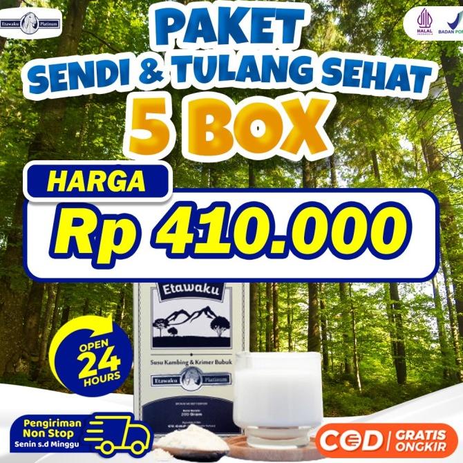 

Etawaku Paket 5-Susu Kambing & Krimer Bebas Bahan Berbahaya dan Sehat