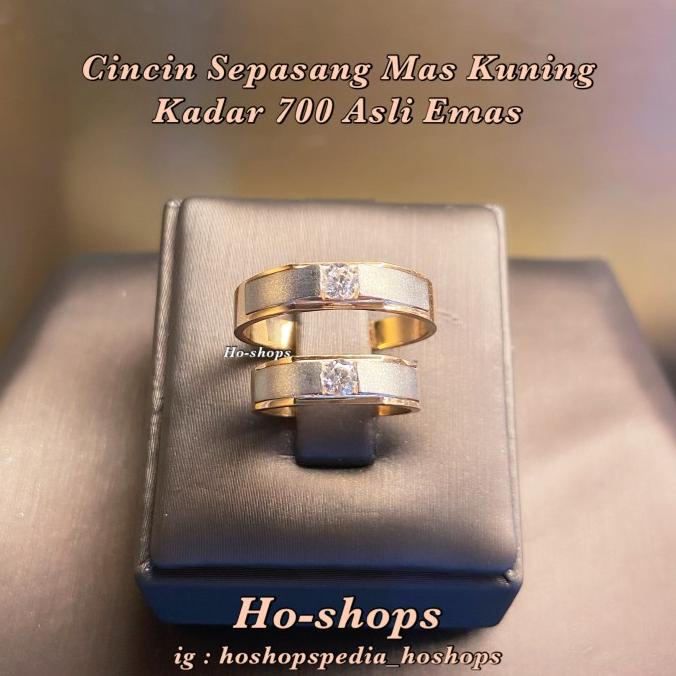 Cincin Nikah / Couple Ring / Cincin Mas Kuning 700 Asli Emas