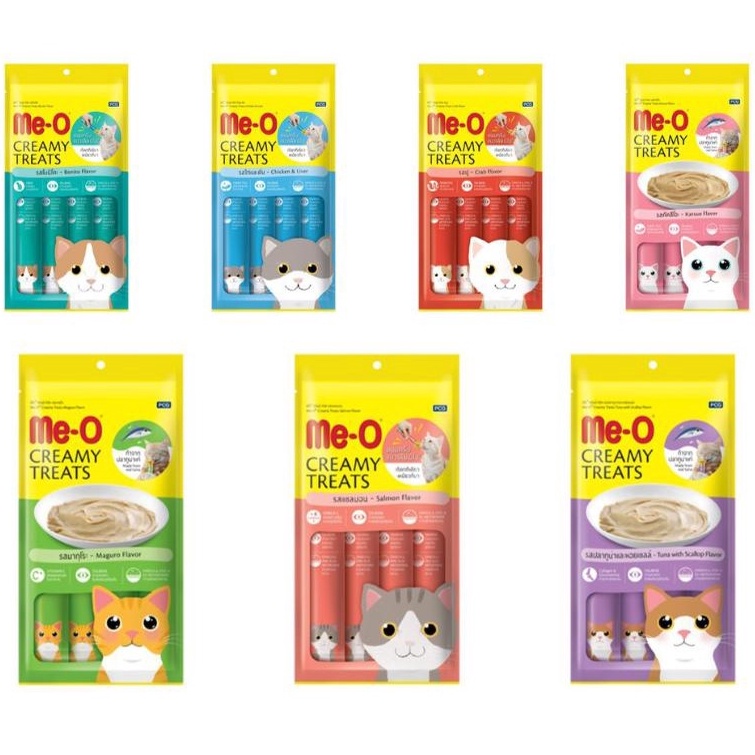 ➳Dijual Murah➫ QFT0R Me-O Creamy Treats Snack Kucing 1 PACK (4x15gr) / MEO Makanan Kucing R51 Grosir