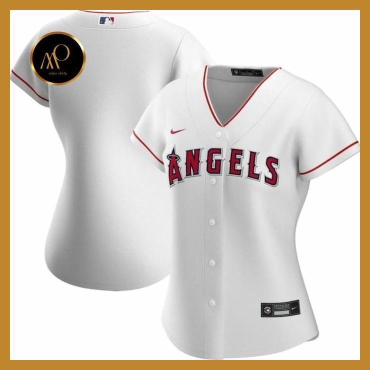 JERSEY MLB BASEBALL ORIGINAL NIKE LA ANGELS WOMEN WHITE HOME mina_ols0p