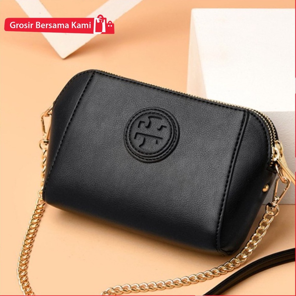 Murah.. Tas Selempang Tory Burch Mini Tali Rantai Mix Kulit Import