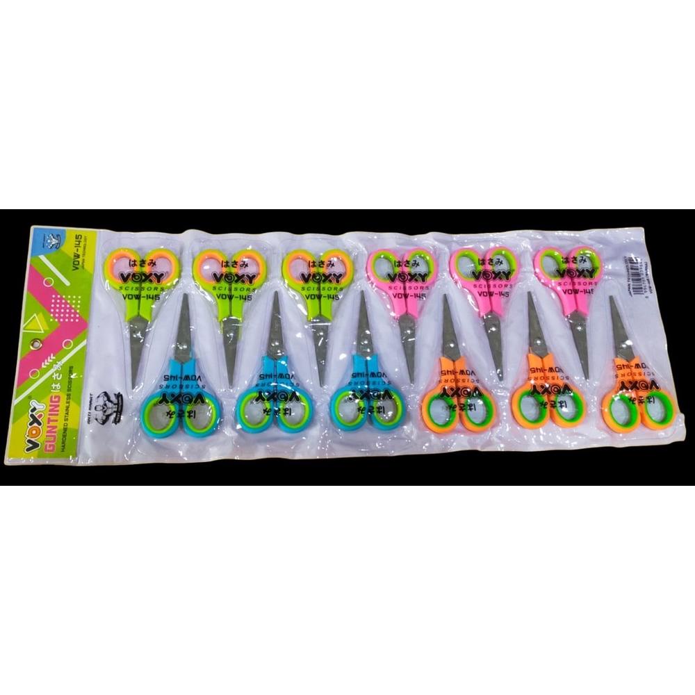 

8.8 Big Sale (Harga 1 Renteng Kecil = 12Pcs ) Gunting Kecil Warna, Pemotong, Alat Potong, Gunting Warna Grosir !!