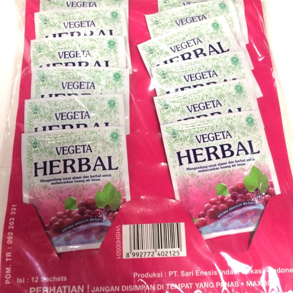 

Best Seller AJCSW Vegeta herbal isi 12 sachet rasa anggur W63 Terupdate