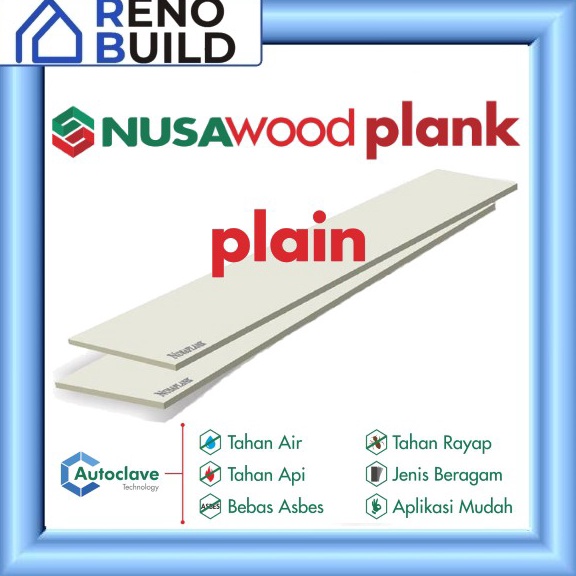 Sale.. NusaWood Plank Polos 2400x200x8mm GN8