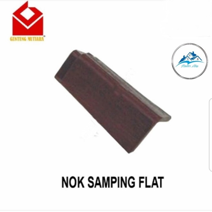 Aksesoris Genteng Beton Mutiara Nok Samping Flat - Hitam