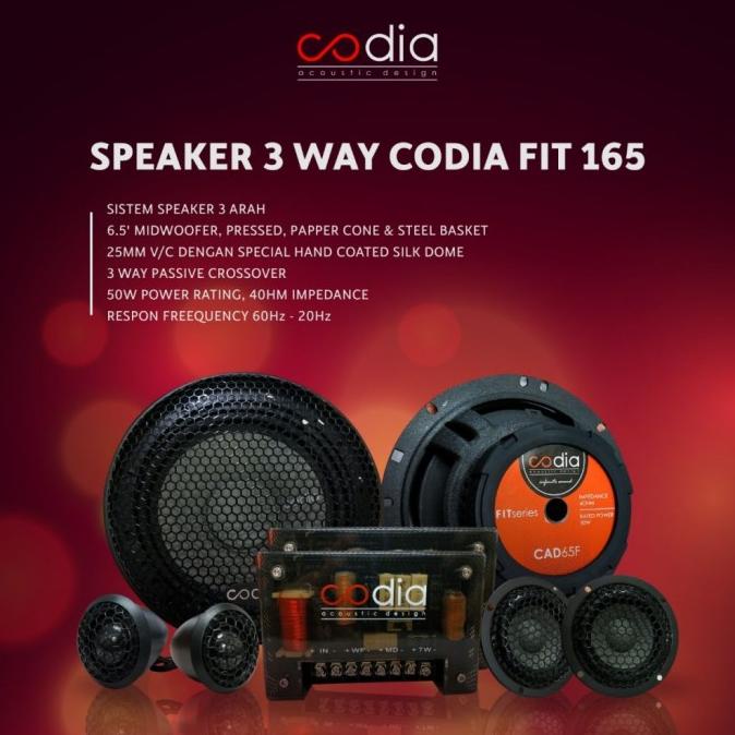 Speaker 3 way Codia Fit series 165